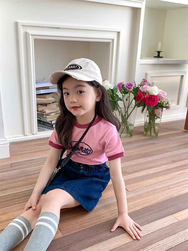 女童夏款短袖T恤女宝宝莫代尔印花卡通童装儿童圆领薄款面膜上衣详情14