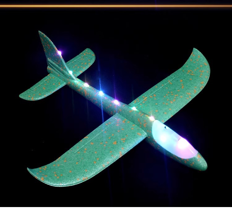 49cm大号发光泡沫飞机批发夜市手抛回旋飞机模型户外仿真航模玩具详情10