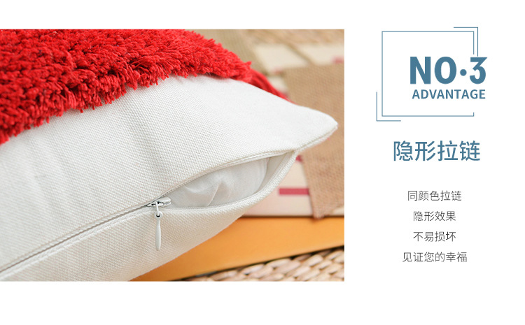 Cross-border ethnic style Bohemian style tufted rainbow pillowcase, three-dimensional embroidered cushion cover, home pillow cover pic 15