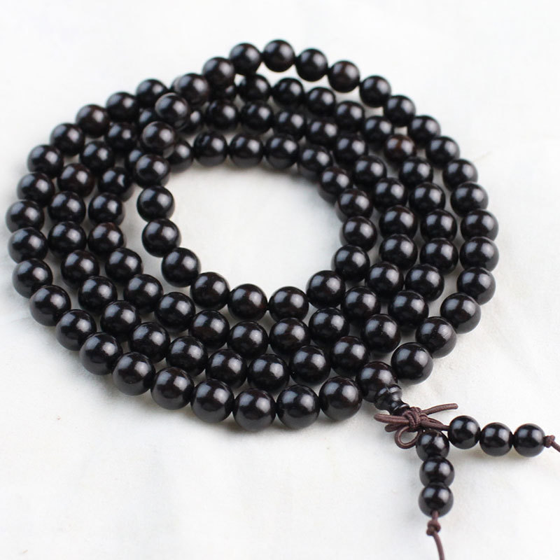 Wholesale of 108 pieces of ebony Buddhist prayer beads and cultural play bracelets from the manufacturer. East African purple sandalwood prayer beads for men and women as gifts pic 3