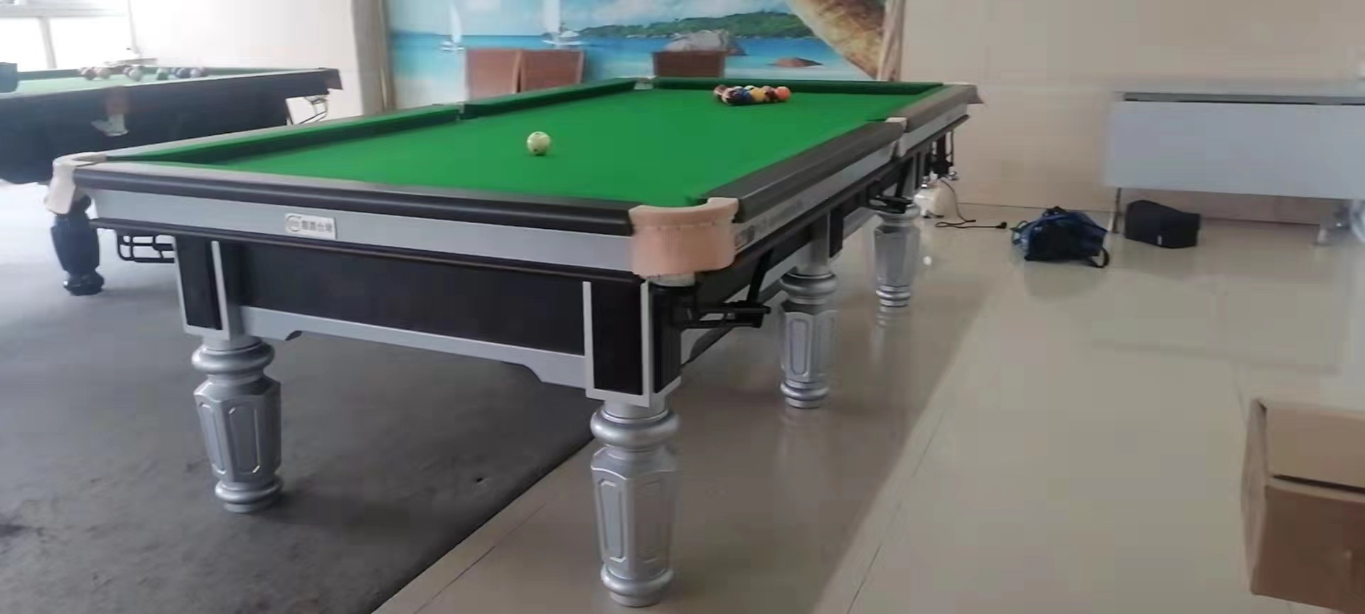台球桌中式黑八成人标准型大理石台球桌房美式桌球台室内家用台球详情5