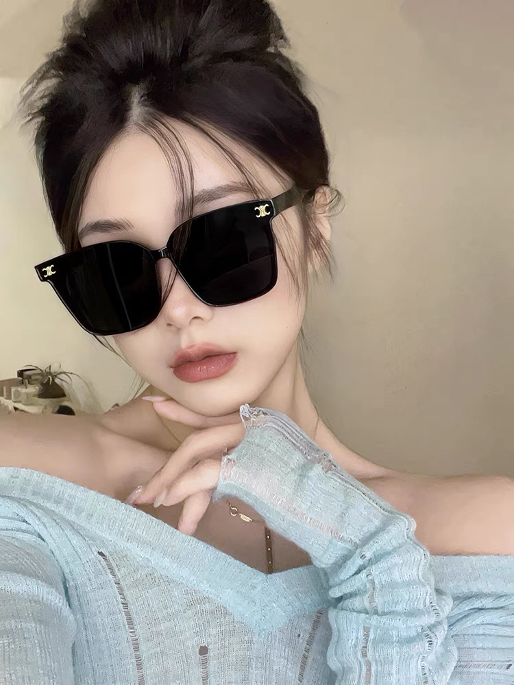 凯旋门新款奶白色大框墨镜女高级感遮阳防晒墨镜男欧美百搭太阳镜详情2