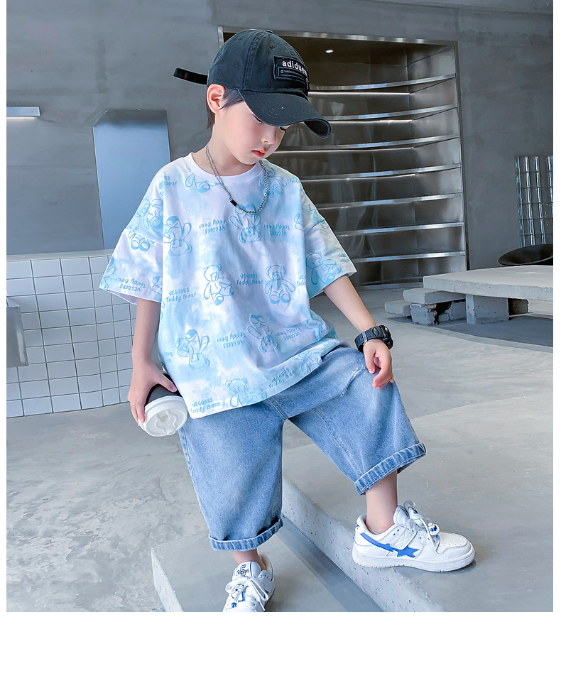 男童t恤短袖纯棉2025新款儿童炸街夏装上衣男孩夏季半袖卡通体恤详情5