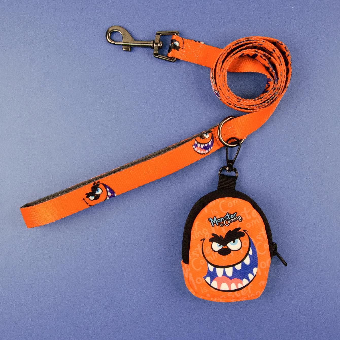 Cross-border factory direct delivery of Halloween set dog leashes and garbage bag storage bags, fashionable gifts for pets pic 4