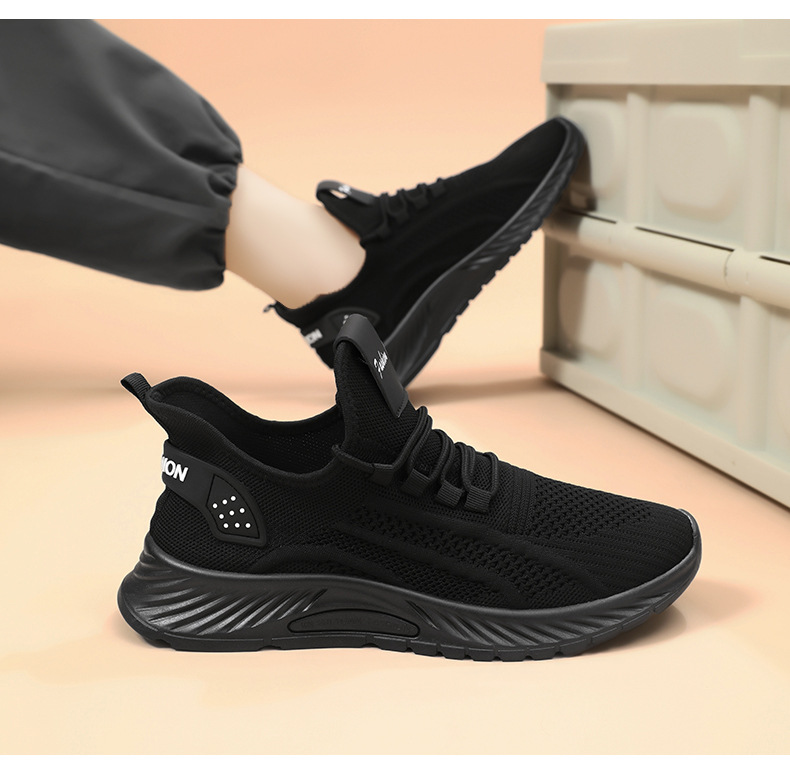 2024春秋季新款情侣时尚休闲运动单鞋批发跨境工厂潮流飞织鞋代发详情18