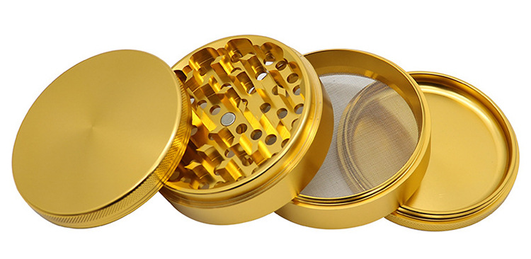 铝合金4层直径40\50\55\63\75\100mm金属磨烟器研磨器烟具grinder详情5