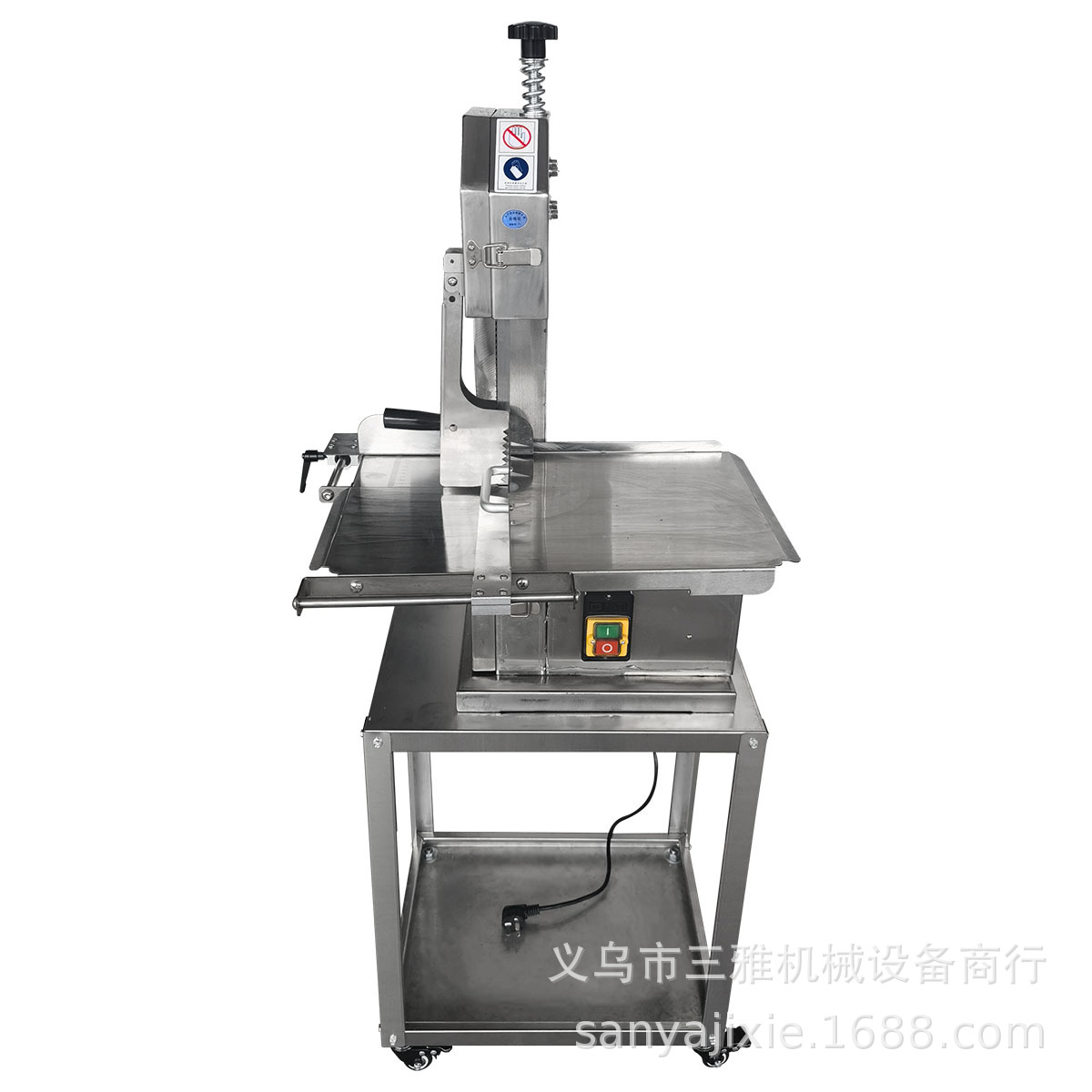 The 120-type commercial electric bone sawing machine for foreign trade, the rapid frozen meat and fish cutting machine, and the foreign trade waterproof stainless steel high-speed meat cutting machine are processing equipment for food factories pic 5