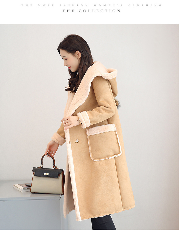 羊羔毛外套女中长款韩版冬季新款加绒加厚连帽鹿皮绒大衣详情18