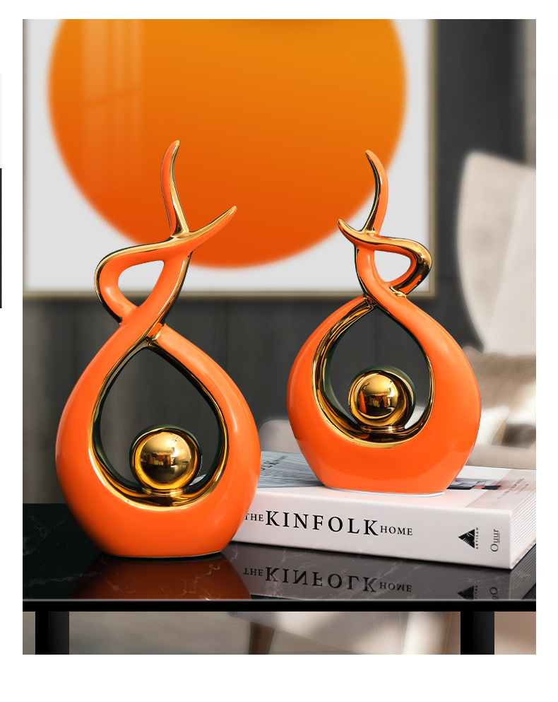 Modern light luxury ornaments, living room wine cabinet decoration, TV cabinet, entrance hall handicrafts, home decorations, European style luxury and high-end pic 3