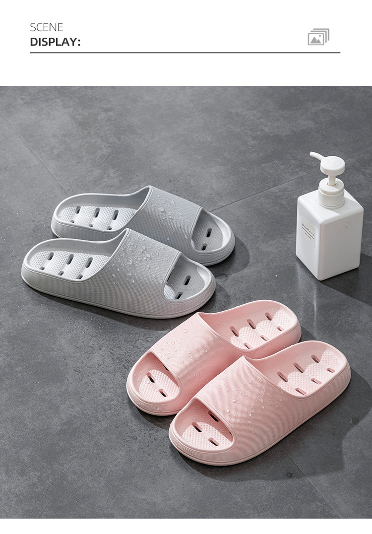 漏水款浴室凉拖鞋女夏季家居室内洗澡防滑情侣外穿PVC厚底拖鞋男详情21