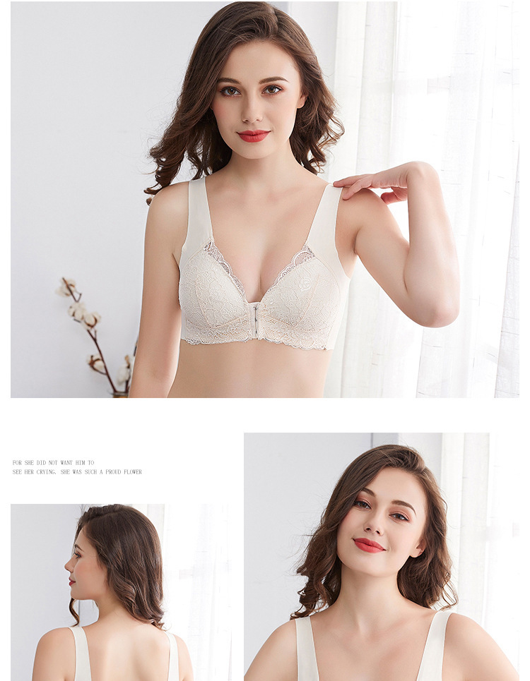 For women, there are large-sized lace front-opening adjustable bras and undergarments for export pic 25