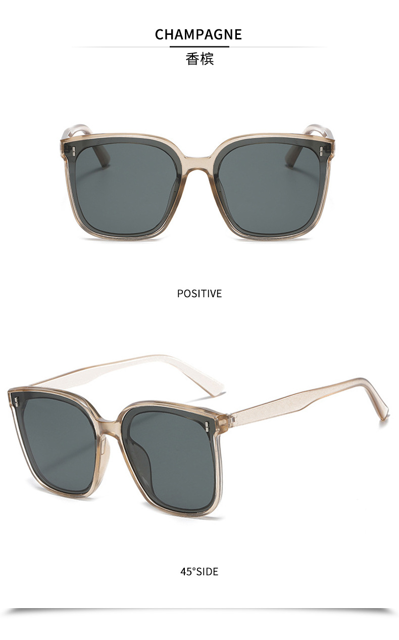 New sunglasses for women, the same large-framed sunglasses as Douyin influencers, Korean style trendy street style, vertical stud glasses for men, 808 pic 16