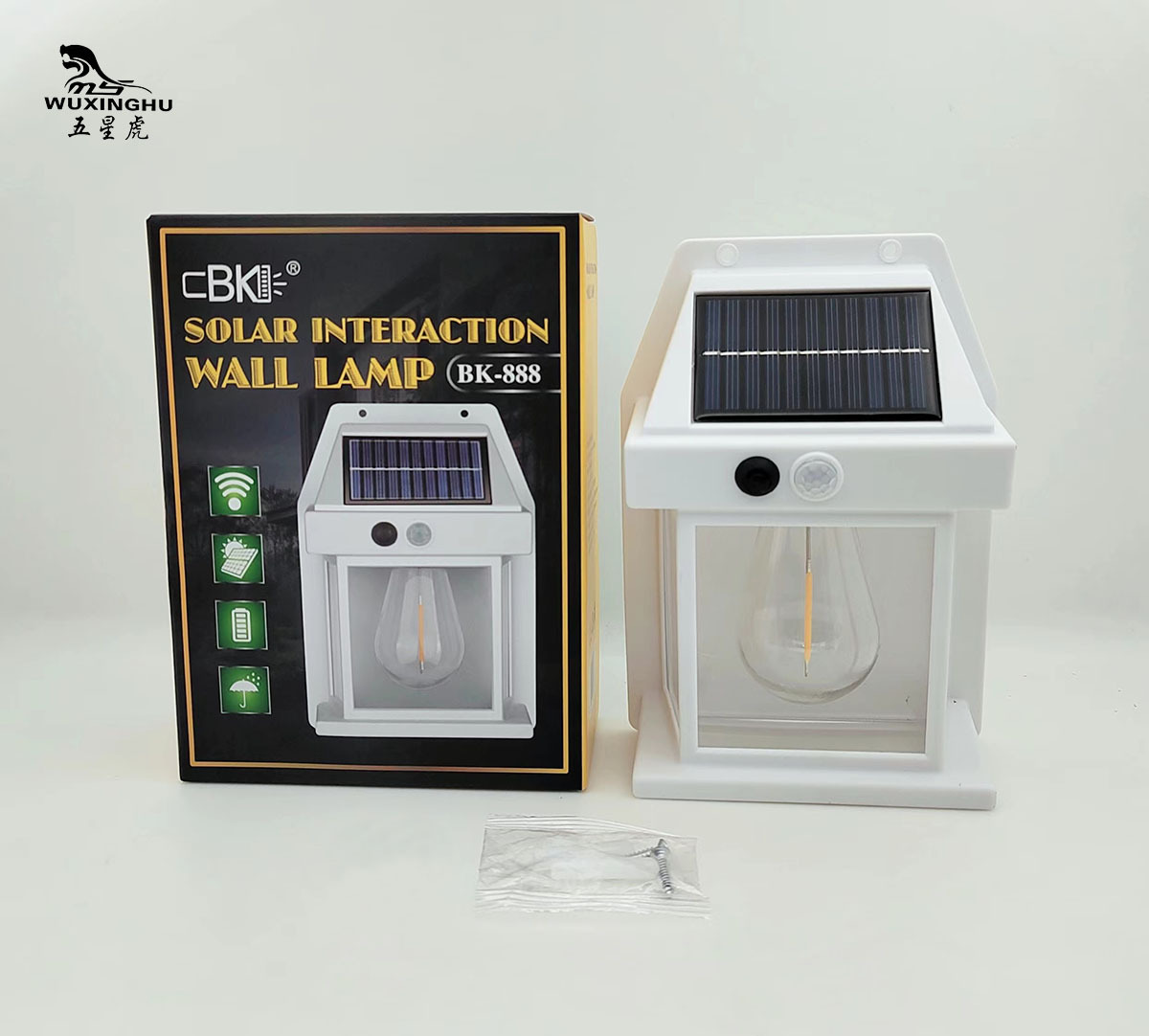 Wholesale outdoor solar lamps, induction tungsten filament wall lamps, lights on when people come and off when they leave, waterproof wall lamps for villas and gardens pic 9