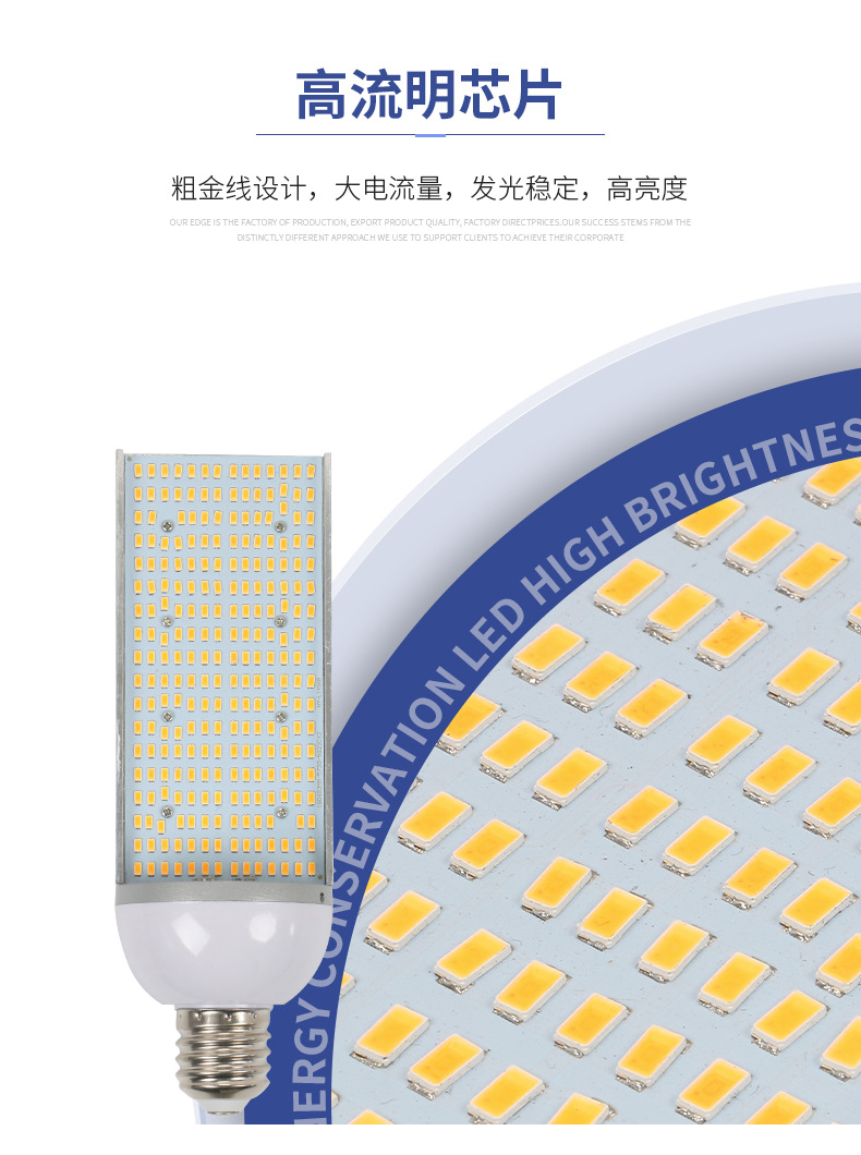 高亮铝型材LED玉米灯泡铝合金庭院路灯中华亮化工程家用详情10