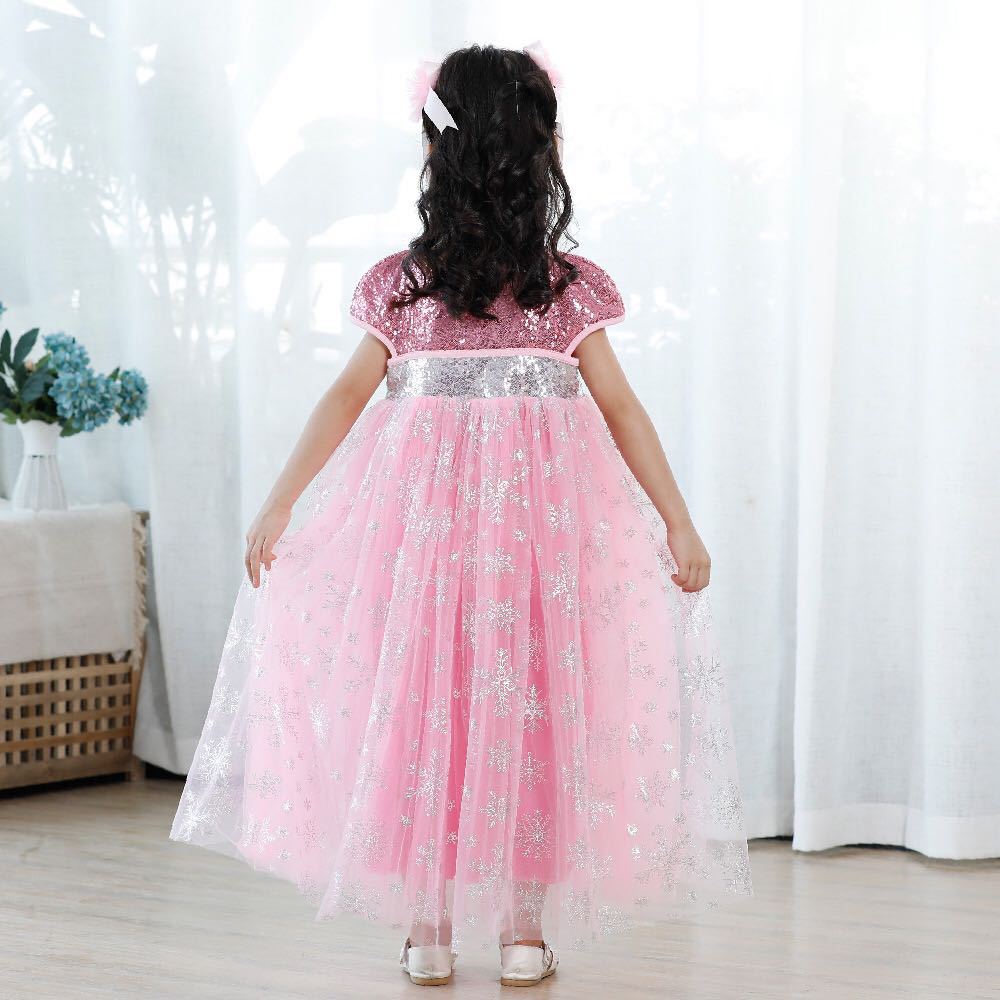 Frozen gauze fabric, snowflake gold and silver embossed, Love gauze, princess dress, puffy dress, performance costume fabric pic 21