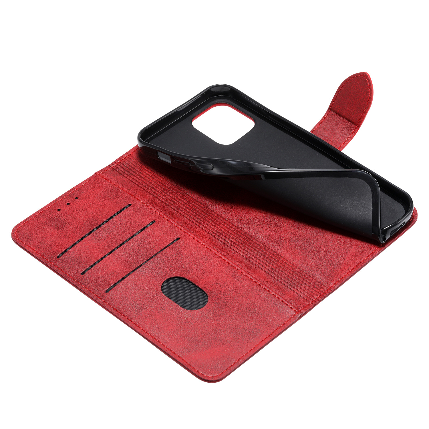 Suitable for iPhone15 wallet case, 8Plus phone case, calfskin genuine leather protective case, and SIM card for iPhone7 pic 17
