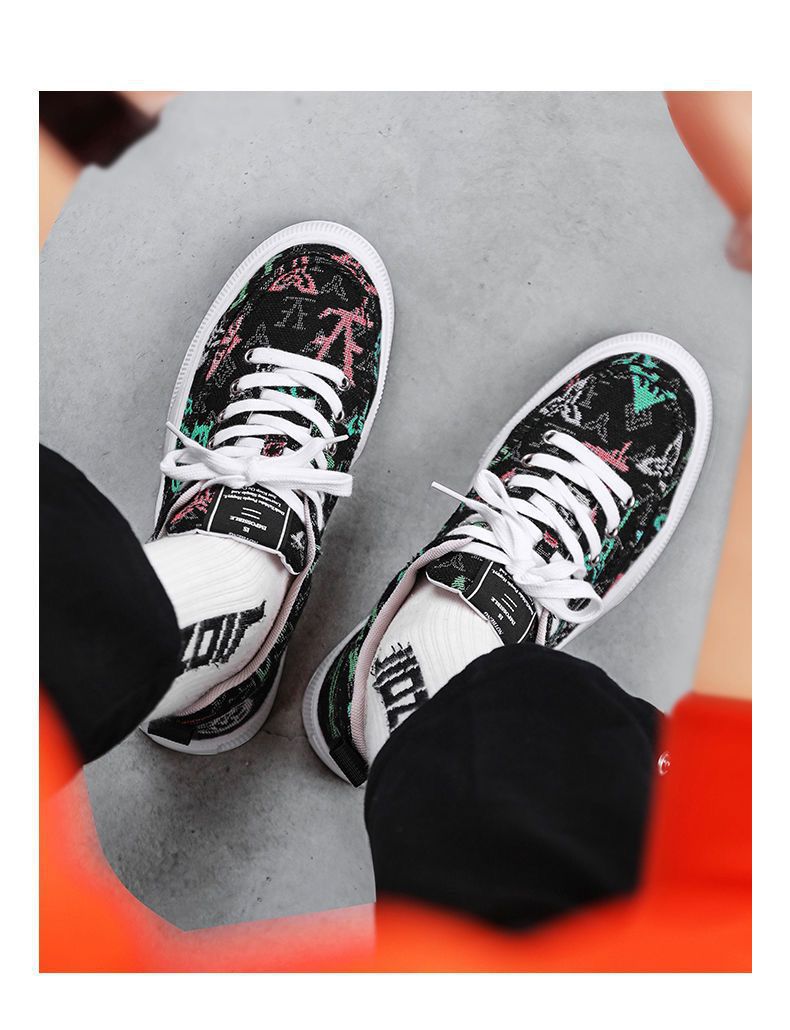 男鞋春季2024新款透气帆布鞋潮流百搭平底老北京布鞋平底防滑板鞋详情16