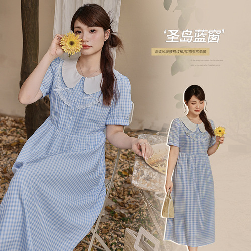 Light French style shoulder polka dot mesh patchwork top for plump girls, large size, slimming, versatile short-sleeved shirt 65378 pic 13