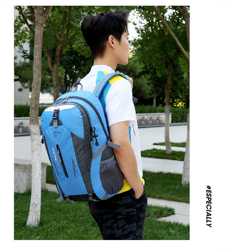 供应新款简约户外登山包男女双肩包运动书包休闲旅行旅游背包详情21