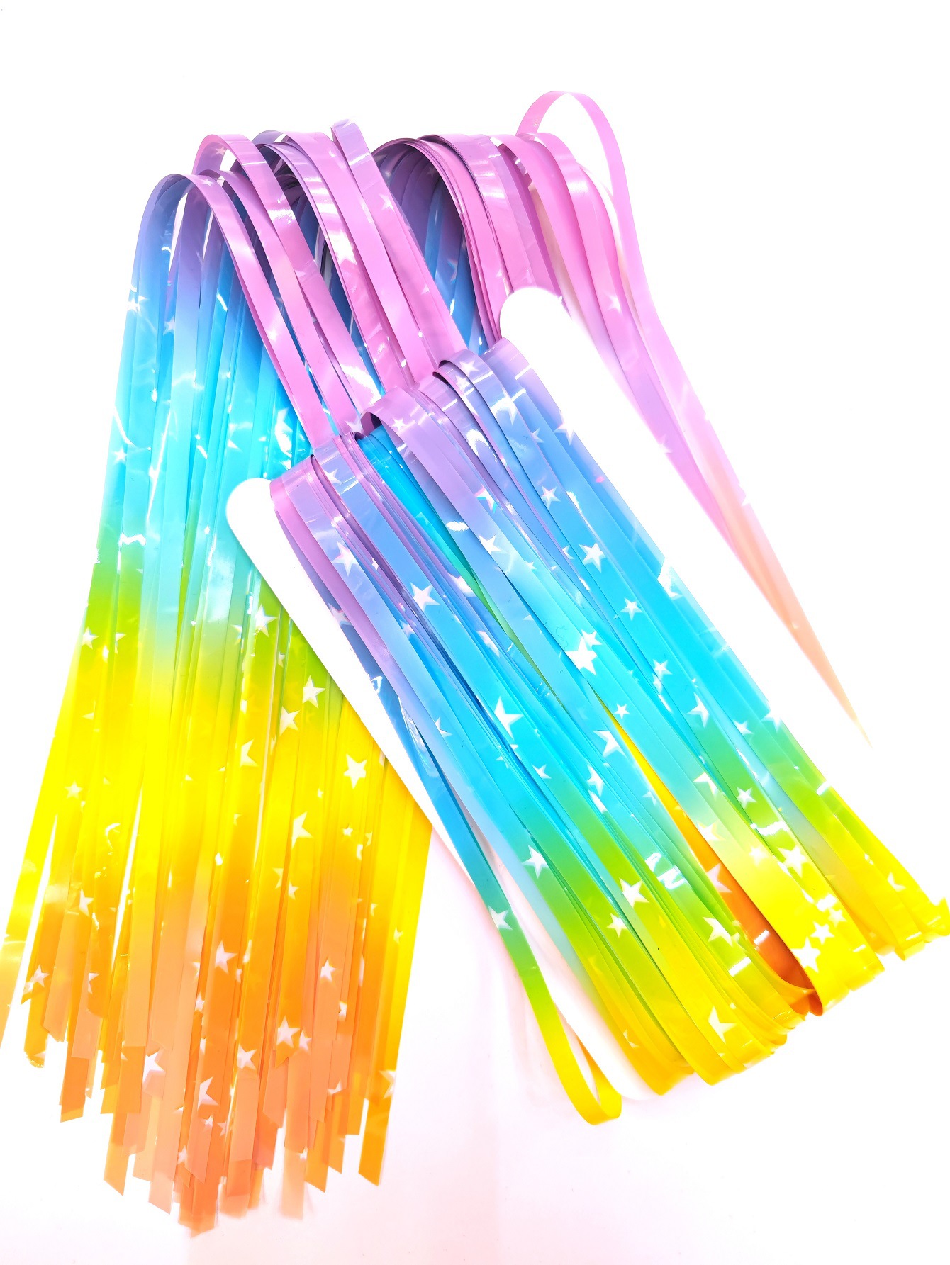 炫彩流苏彩虹雨丝帘创意渐变亮光节日装饰雨丝门帘婚庆派对布置详情5