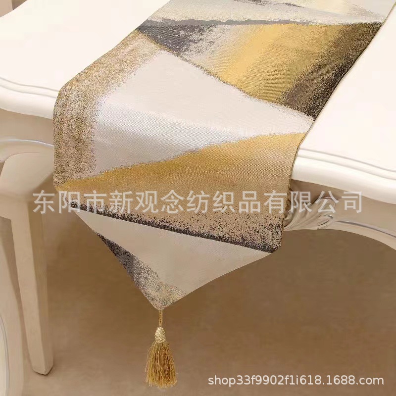 新品现货 几何抽象桌旗  桌骑 酒店床旗客厅茶几桌布 厂家直销详情3