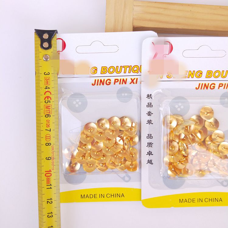 1-yuan store gold thumbtacks, gold thumbtacks, card-mounted gold thumbtacks, soaked thumbtacks for office use, 1 yuan per piece pic 3