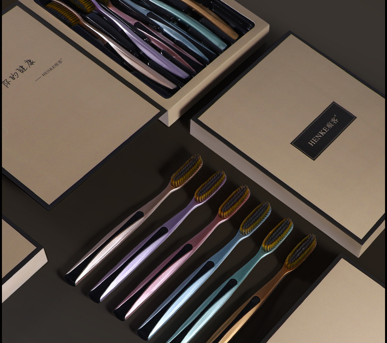 Henke [Innovative U-shaped Clean Long Brush Head] Light Luxury Wide Head Fine Filament Soft Bristles Enlarged and Lengthened Toothbrush Gift Box Set pic 7