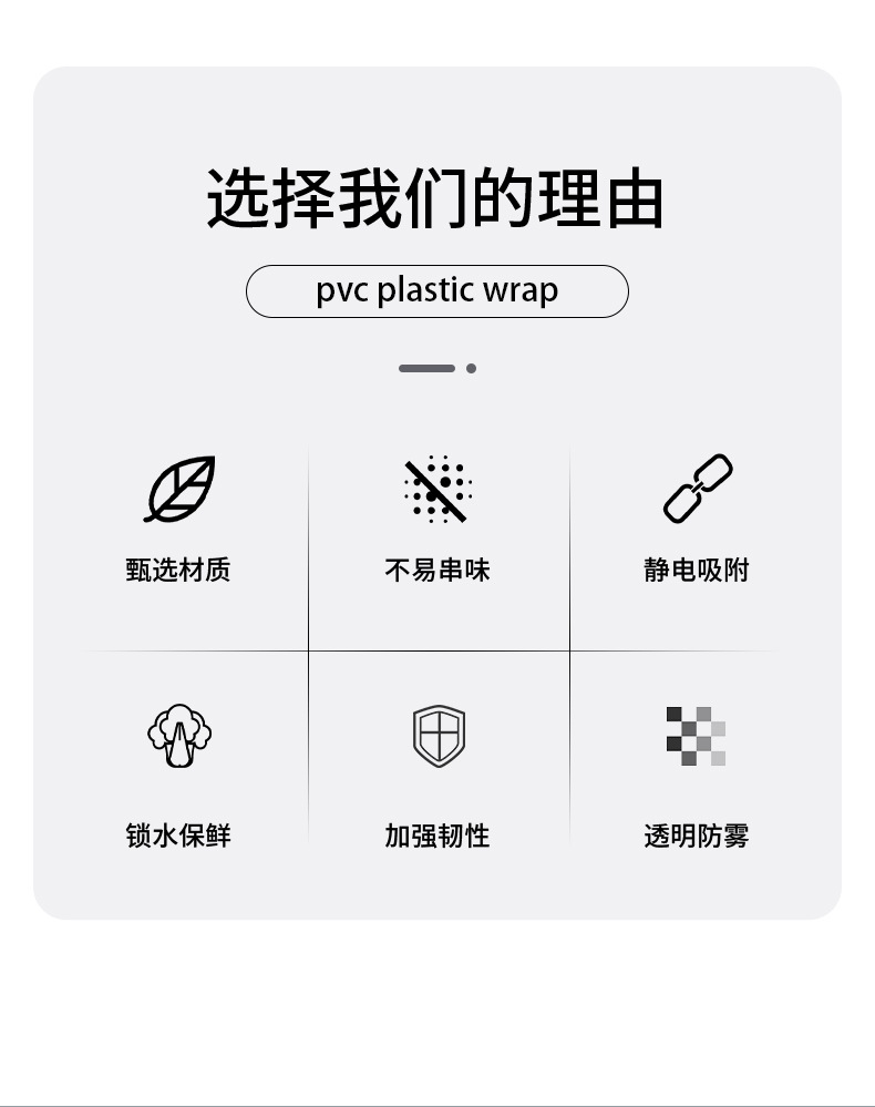 PVC保鲜膜大卷商用家用保鲜膜蔬菜水果批发超市美容院用保鲜膜详情3