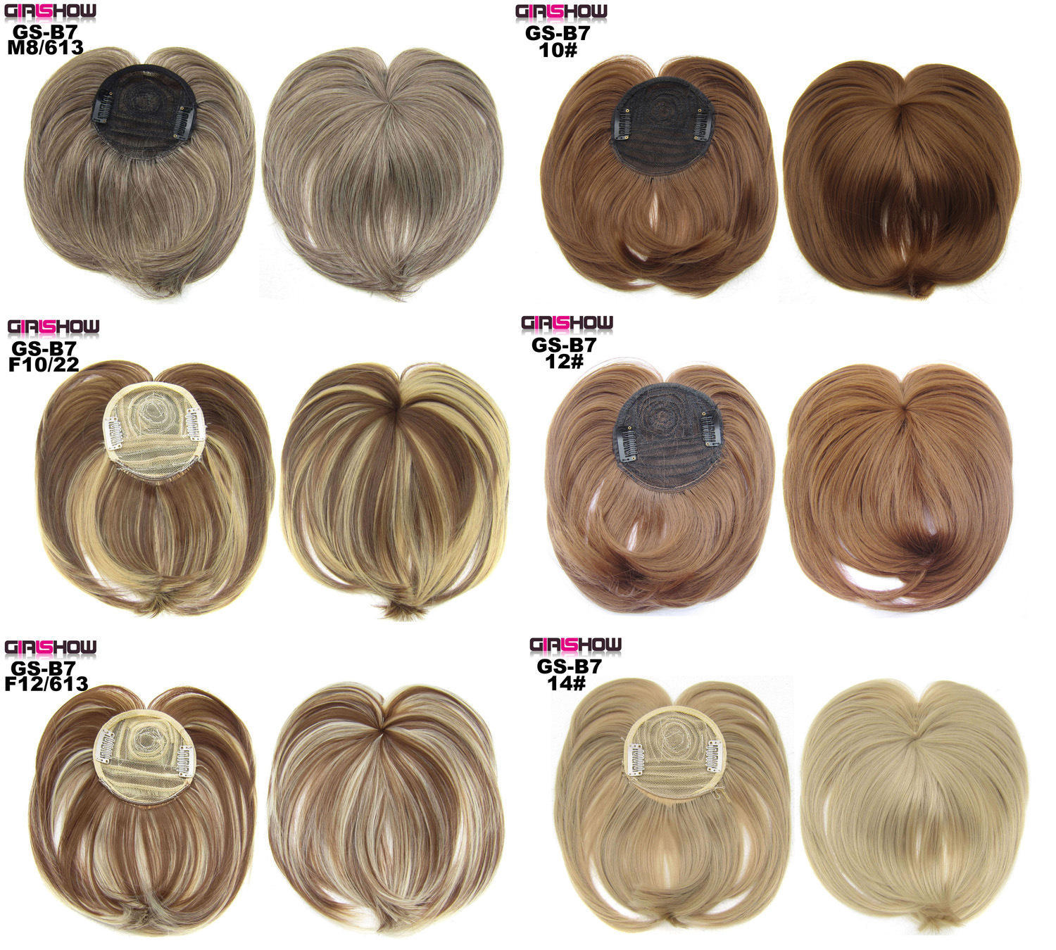 Wholesale of wigs, high-temperature silk and chemical fiber wigs, heart-shaped bangs covering the top of the head, heart-shaped bangs sheet manufacturers, wigs for women pic 8