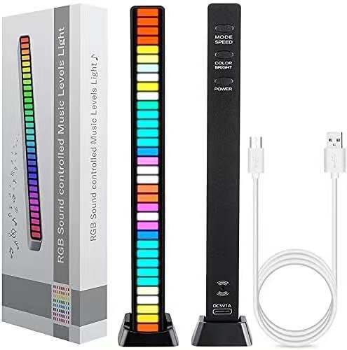 Cross-border charging model, battery-powered floor lamp, rhythm lamp, sound pickup lamp, music atmosphere lamp, RGB sound control music atmosphere lamp pic 3