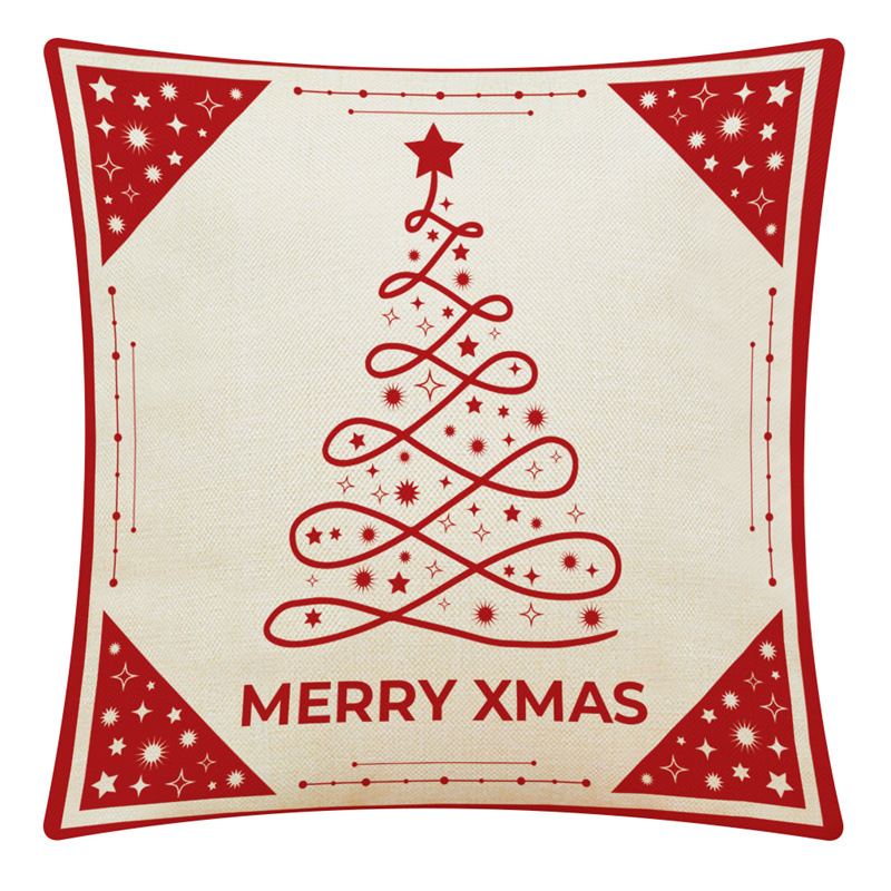 Red elk Christmas series Home cotton and linen pillowcases, car cushions, sofa cushions and cushions pic 5