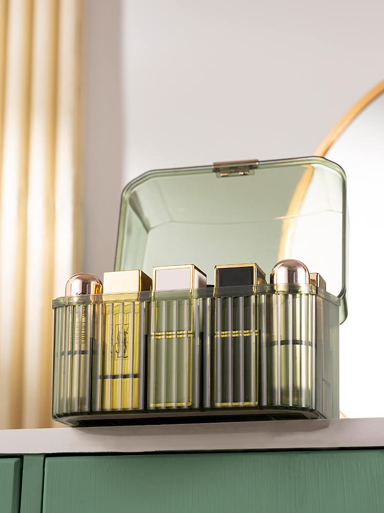 跨境好物梳妆台带盖轻奢高颜值通明口红收纳盒首饰整理箱厂家直销详情6