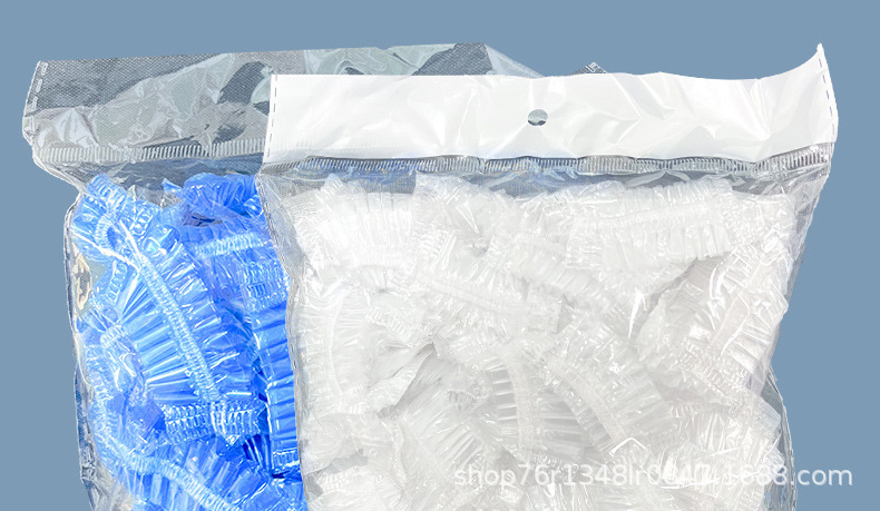 俊达一次性耳套防水护耳淋浴美容院染发专用PE耳套加厚松紧口厂家详情2