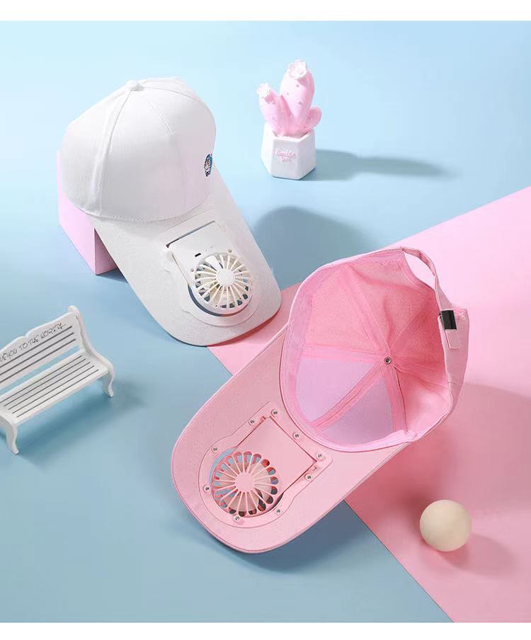 Fan hat fan in stock, Usb charging fan cap, summer sun hat, sun protection, outdoor sports baseball cap factory pic 7