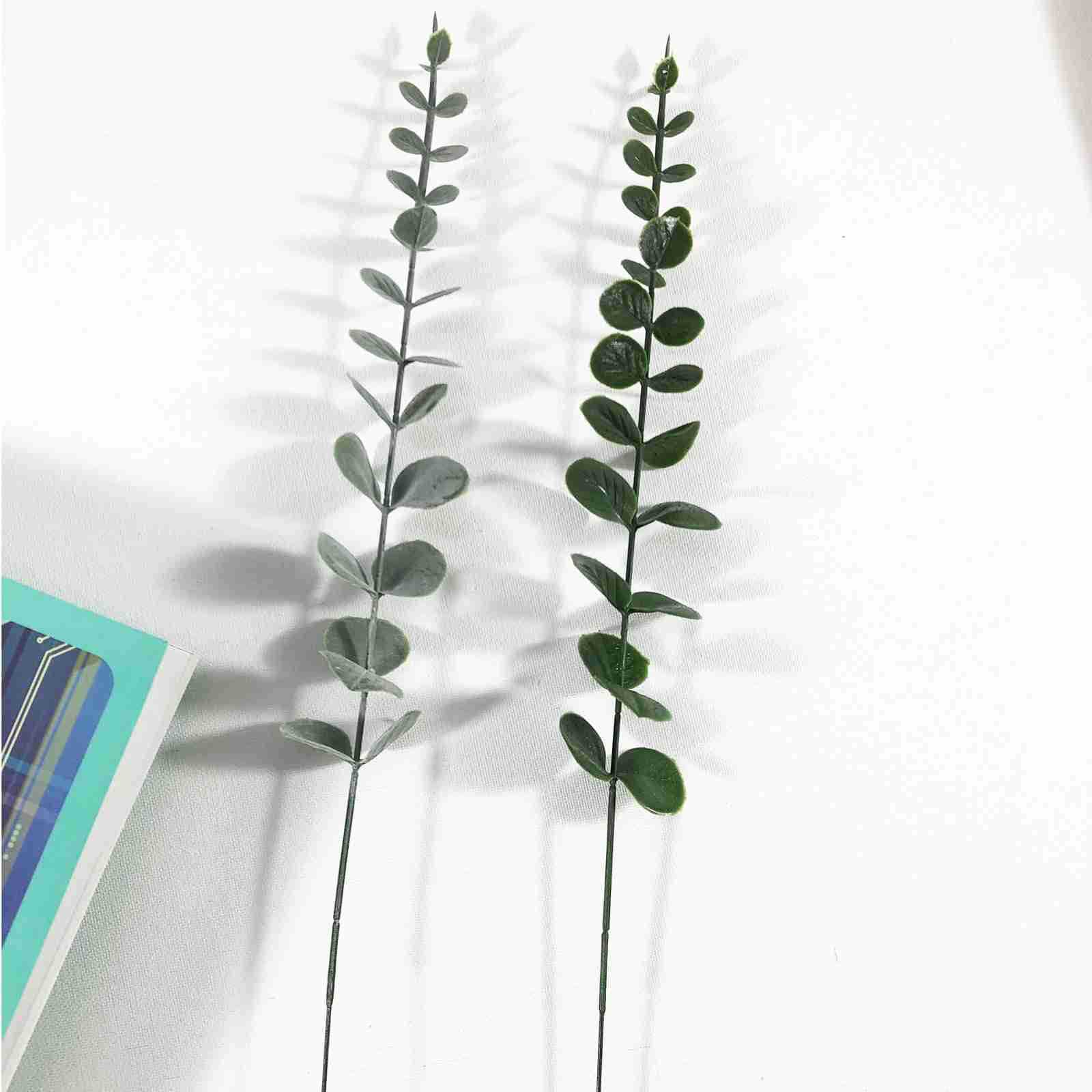 亚马逊仿真单支尤加利38cm金钱串婚庆家居装饰仿真水草详情2