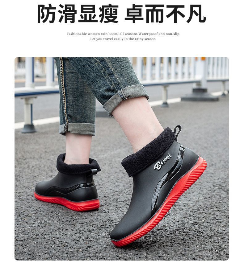一件代发2024春秋雨鞋水鞋低帮防水雨靴情侣防滑男女士钓鱼胶鞋详情2