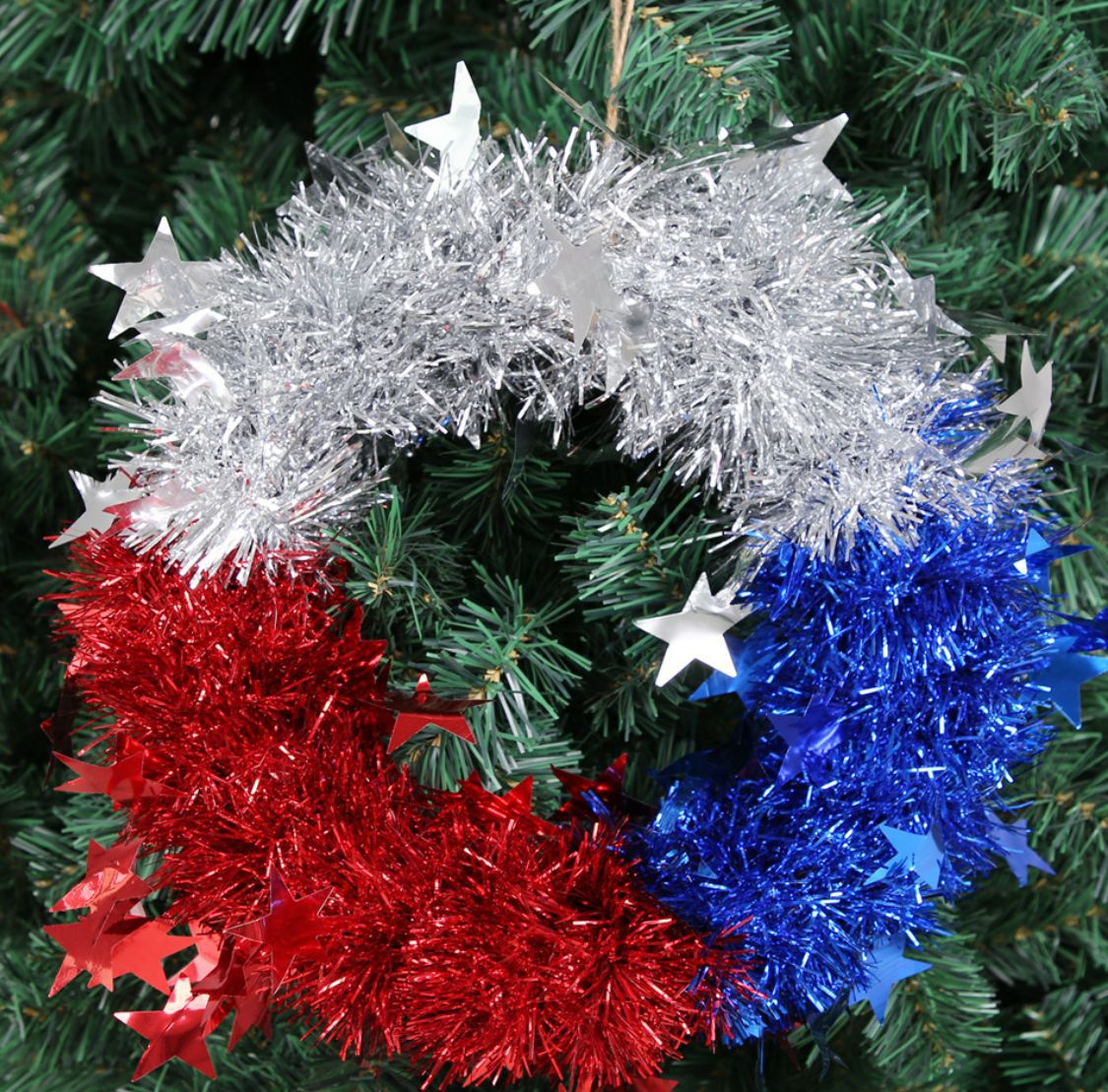 25cm American Independence Day series Christmas colorful stripes, garlands, holiday decorations, pendants, door decorations, encrypted version pic 12