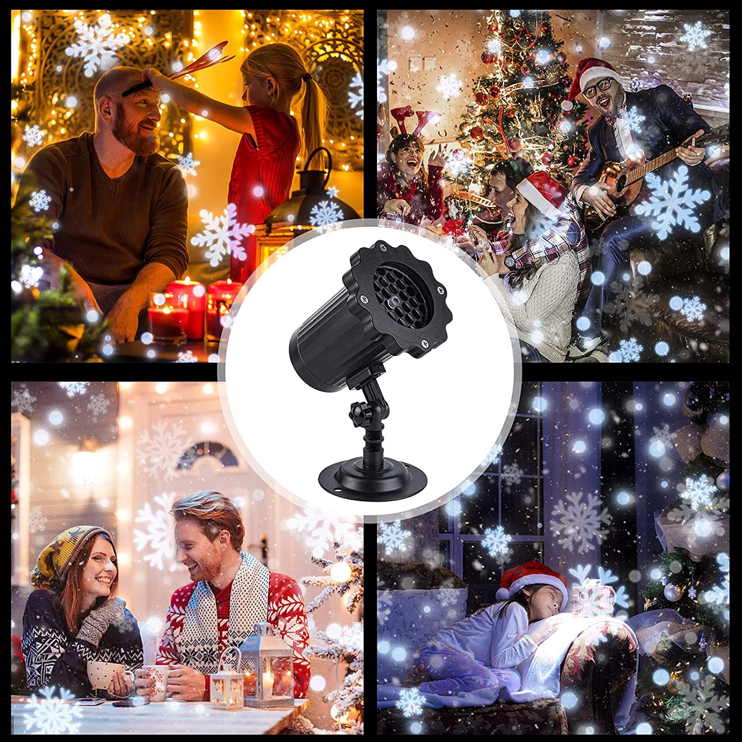 New LED blizzard snowflake outdoor lawn projection light Christmas party decorative snowflake light pic 1