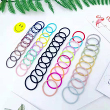 Wholesale of 4MM thick hair ties, colorful high-elasticity hair ties, rubber bands, basic hair bands and hair accessories from Europe and America pic 24