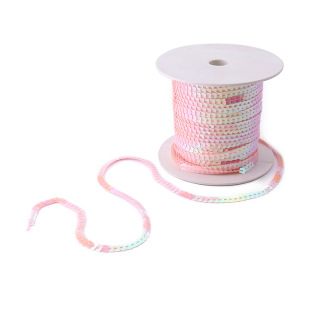 6MM曲连线亮片带 PVC亮片 厂家直销 亮片带 圣诞 服装 亮片装饰详情1