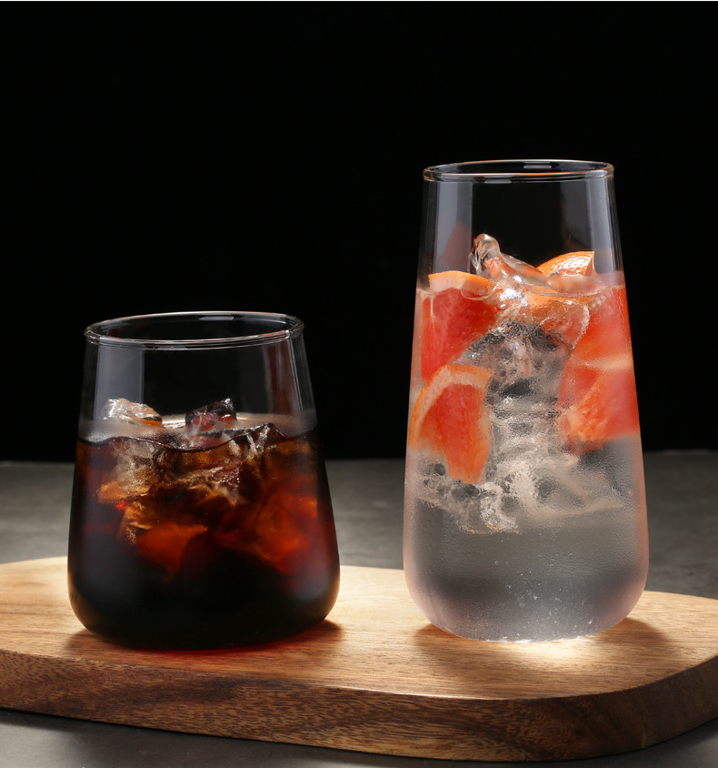 高硼硅玻璃水滴果茶杯甜品杯透明玻璃杯冷饮咖啡水杯早餐杯可高温详情18