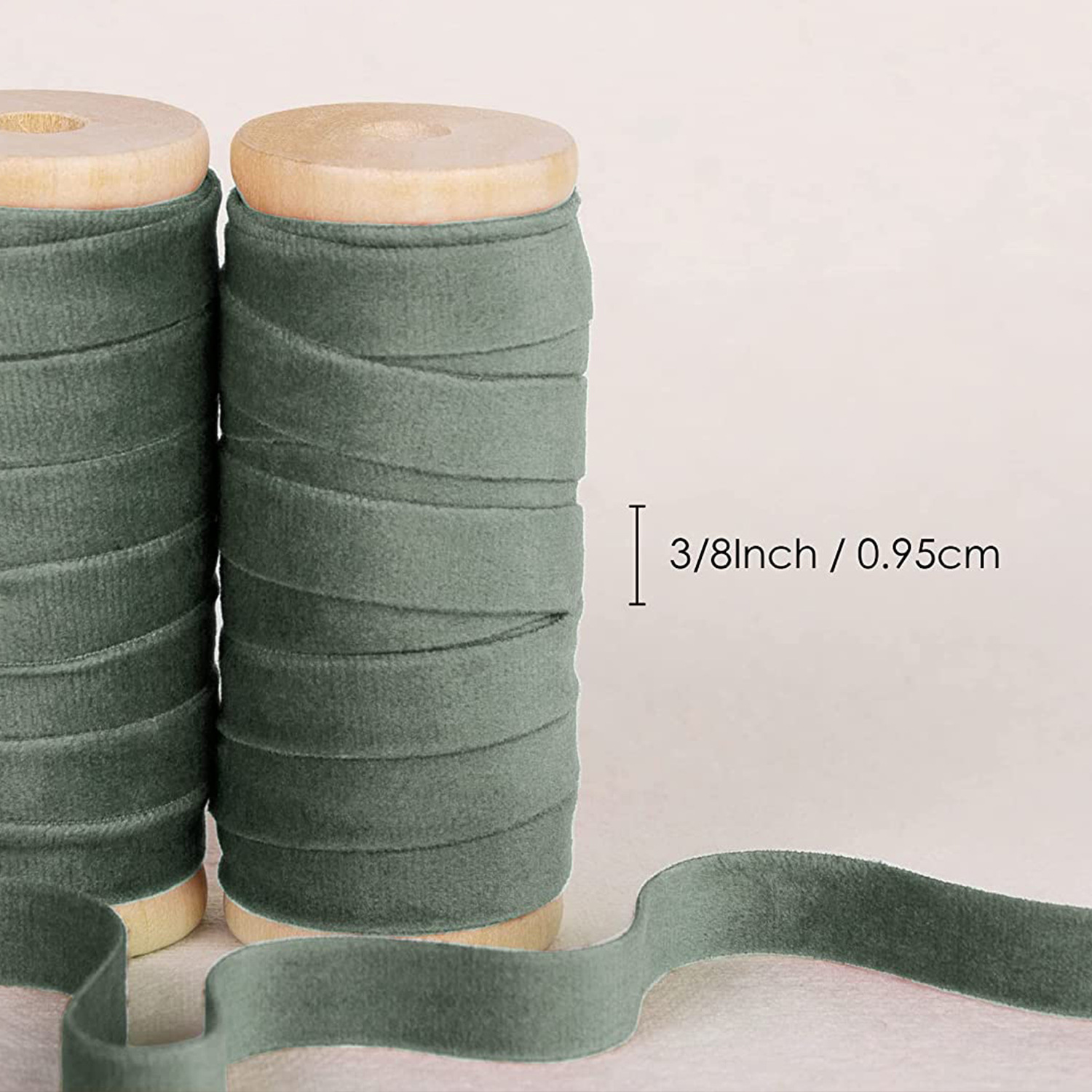 Double-sided velvet woven tape, velvet bow tie, colorful Christmas wreath decoration material, DIY handmade ribbon pic 5