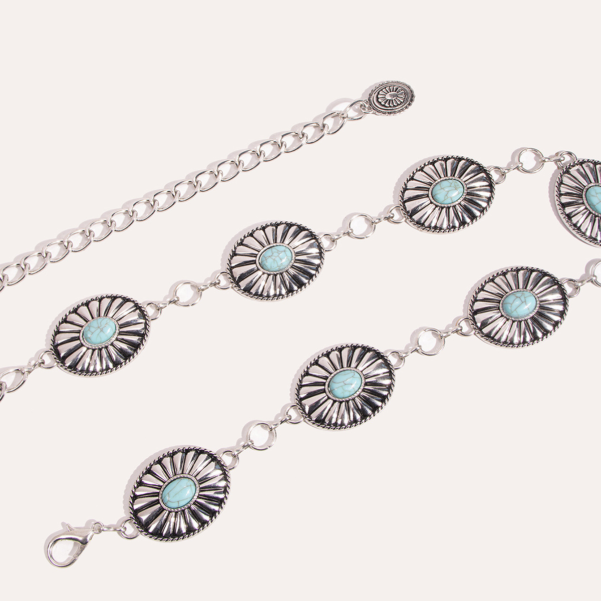 绿松石太阳花腰链2方图