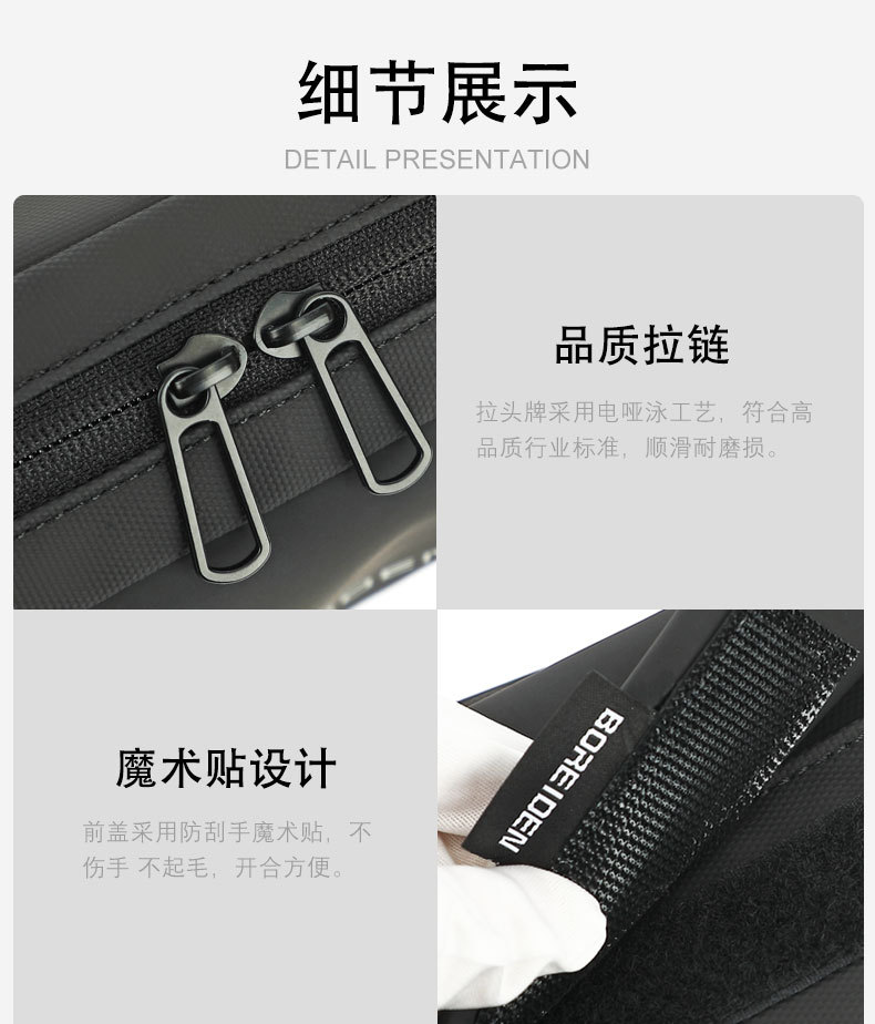 BOREIDEN新款跨境迷你斜挎包男百搭休闲挎包潮牌腰包高级感单肩包详情17