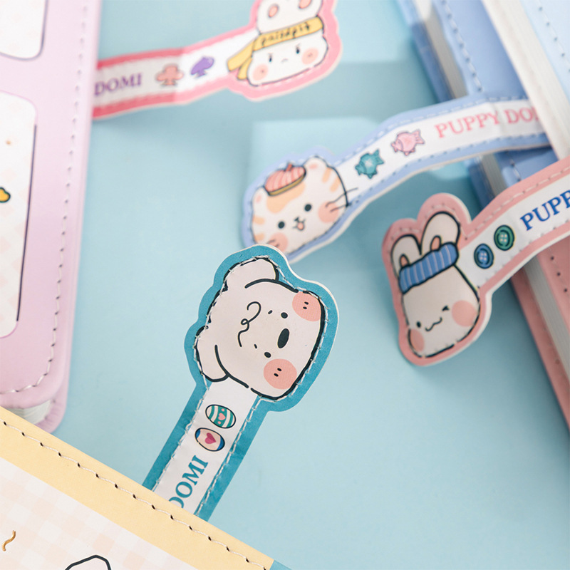 伊莎儿原创IP小狗多米36K磁扣本可爱插画防水彩页设计手账笔记本YL017-LB36K44-8260详情12