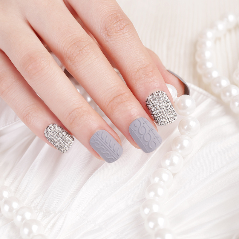 穿戴甲美甲甲片批发手工可拆卸果冻胶新娘穿戴式假指甲贴片nails外贸专供详情12