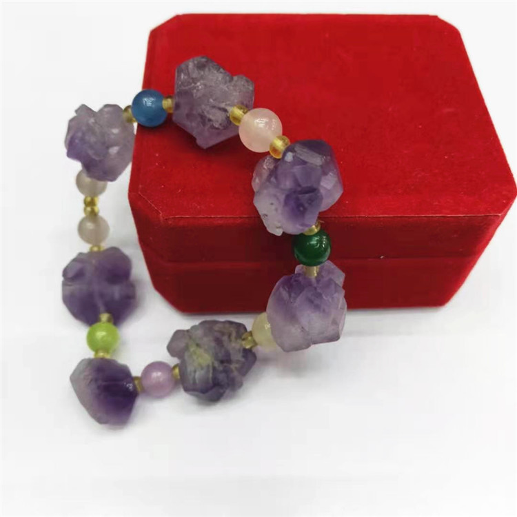 Wholesale natural amethyst bracelets, raw amethyst energy bracelets, direct sales from the manufacturer pic 13
