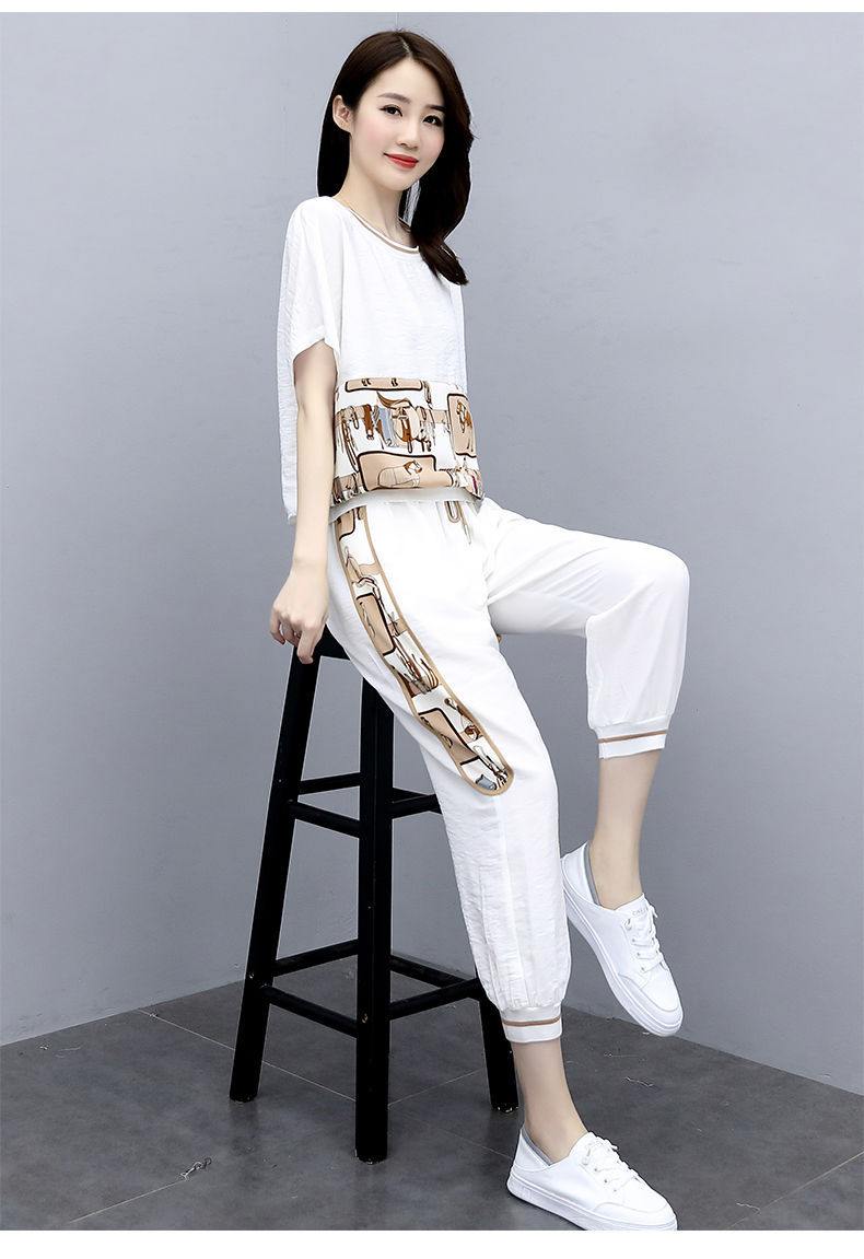 2021时尚运动套装夏装气质洋气女神范衣服夏天显瘦宽松两件套显瘦详情15