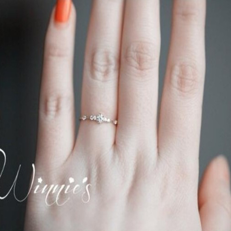 Wish Cross-border bestseller accessories: Simple and fresh diamond rings for women, cross-border e-commerce creative style factory wholesale pic 3