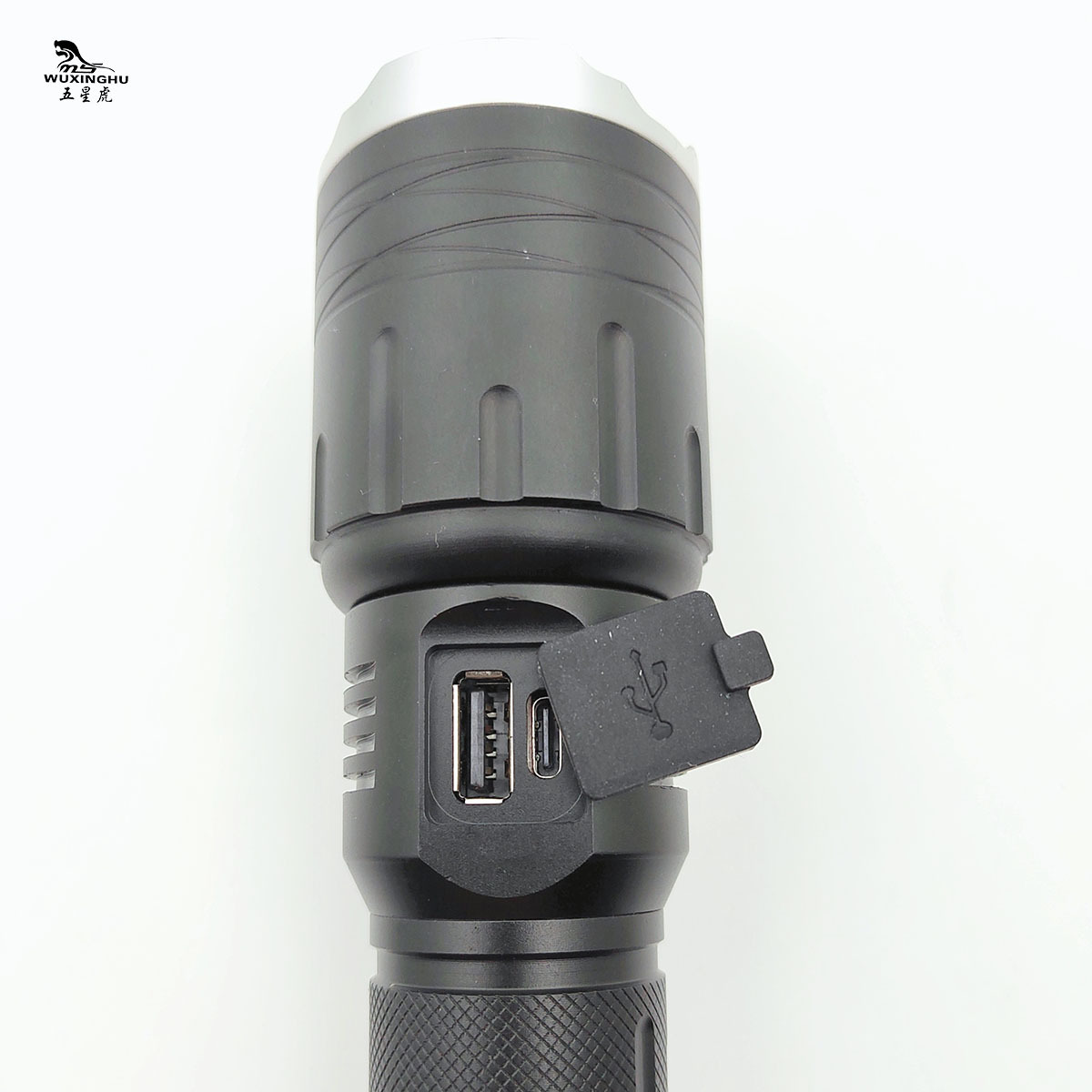 Cross-border bestseller: Aluminum alloy white laser long-range high-intensity flashlight, USB charging zoom ultra-bright outdoor flashlight pic 10
